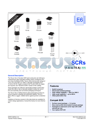 S8040N datasheet - SCRs (1 A to 70 A)