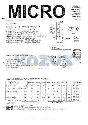 MSB32DH datasheet - LOW CURRENT HIGH EFFICIENCY LED