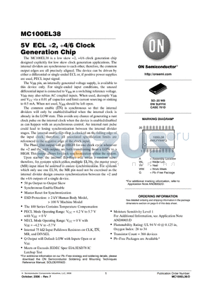 MC100EL38 datasheet - 5V ECL 2, 4/6 Clock Generation Chip
