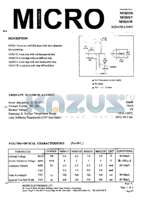 MSB51C datasheet - RED LED LAMPS