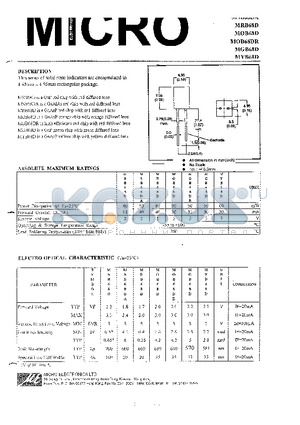 MSB68D datasheet - SOLID STATE INDICATORS ARE ENCAPSULATED IN 4.95mm x 4.95mm RECTANGULAR PACKAGE