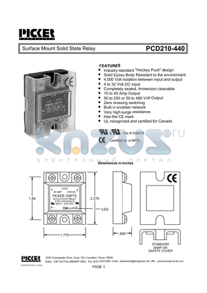 PCD210AC8 datasheet - Surface Mount Solid State Relay