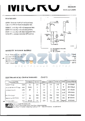 MSB81D datasheet - RED LED LAMPS