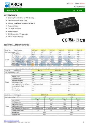 MSC-24S datasheet - AC-DC Medical