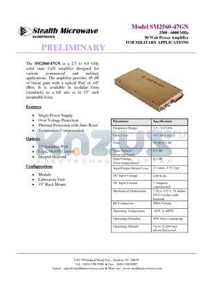 SM2560-47GN_1 datasheet - 2500 - 6000 MHz 50 Watt Power Amplifier