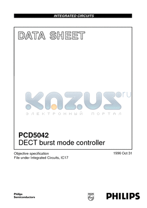 PCD5042HZ datasheet - DECT burst mode controller