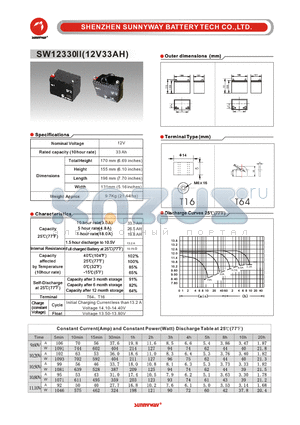 SW12330II datasheet - General Battery
