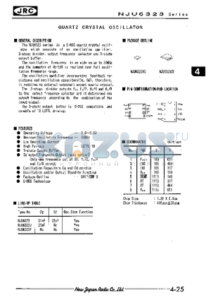 NJU6323 datasheet - QUARTZ CRYSTAL OSCILLATOR