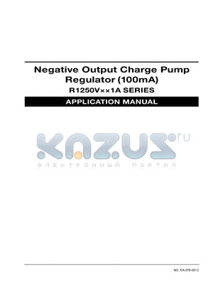 R1250V301A datasheet - Negative Output Charge Pump Regulator(100mA)