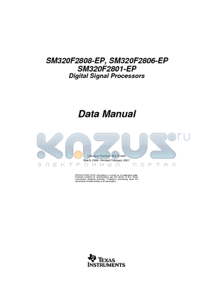 SM320F2808PZMEP datasheet - Digital Signal Processors