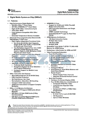 SM320DM6446 datasheet - Digital Media System-on-Chip