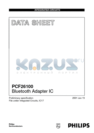 PCF26100 datasheet - Bluetooth Adapter IC