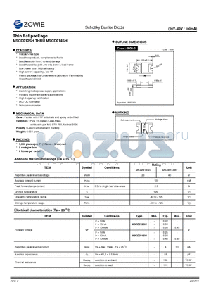 MSCD014SH datasheet - Thin flat package