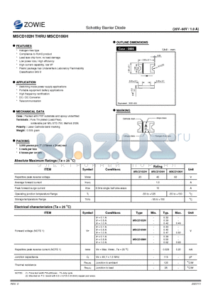 MSCD104H datasheet - Schottky Barrier Diode