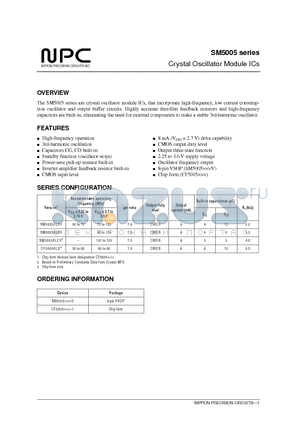 SM5005ALBV datasheet - Crystal Oscillator Module ICs