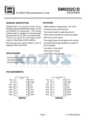 SM5032C datasheet - DECODER