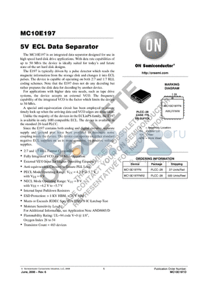 MC10E197_06 datasheet - 5V ECL Data Separator
