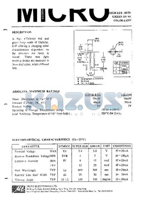MSGB39WP datasheet - HIGH EFF.RED/GREEN DUAL COLOR LAMP
