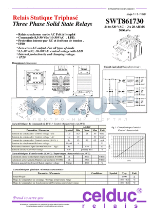 SWT861730 datasheet - Three Phase Solid State Relays
