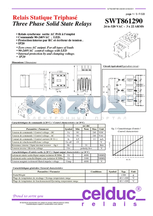 SWT861290 datasheet - Three Phase Solid State Relays