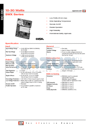 SWX1048S15 datasheet - DC-DC Power Supplies