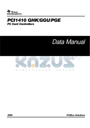PCI1410GGU datasheet - PC CARD CONTROLLERS