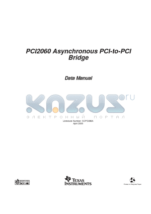 PCI2060 datasheet - Asynchronous PCI-to-PCI Bridge