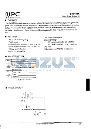 SM5623N datasheet - Quartz Crystal Oscillator IC