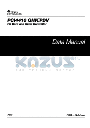 PCI4410PDV datasheet - PC Card and OHCI Controller