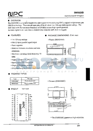 SM5828BP datasheet - 8-bit Advanced Shift Register