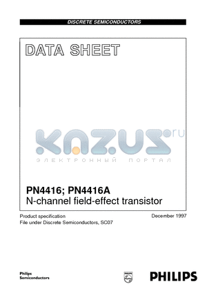 PN4416A datasheet - N-channel field-effect transistor