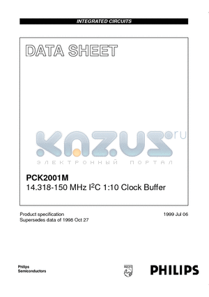 PCK2001MDB datasheet - 14.318-150 MHz I2C 1:10 Clock Buffer