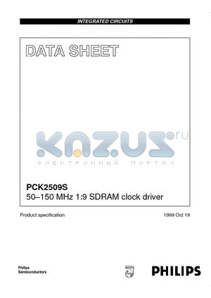 PCK2509S datasheet - 50-150 MHz 1:9 SDRAM clock driver