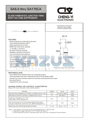 SA11C datasheet - GLASS PASSIVATED JUNCTION TRANSIENT VOLTAGE SUPPRESSOR