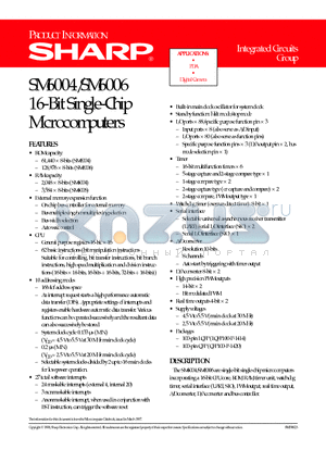 SM6006 datasheet - 16-Bit Single-Chip Microcomputers