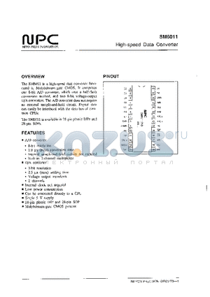 SM6011 datasheet - High-speed Data Converter