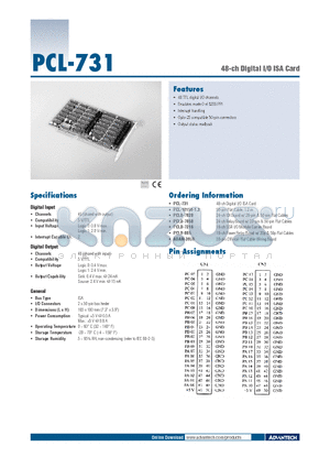PCL-10150-1.2 datasheet - 48-ch Digital I/O ISA Card