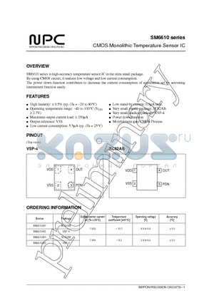 SM6610BD datasheet - CMOS Monolithic Temperature Sensor IC