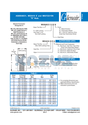 M85049-31S14A datasheet - Connector