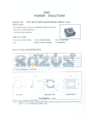 SPC-06703-470 datasheet - SMD POWER INDUCTORS