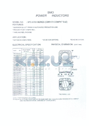 SPC-0703-391 datasheet - SMD POWER INDUCTORS