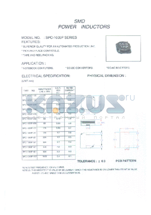 SPC-1003P-101 datasheet - SMD POWER INDUCTORS