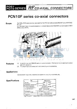 PO51J-T-1S datasheet - RFCO-AXIAL CONNECTORS