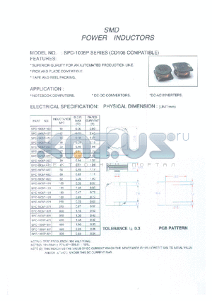 SPC-1005P-221 datasheet - SMD POWER INDUCTORS