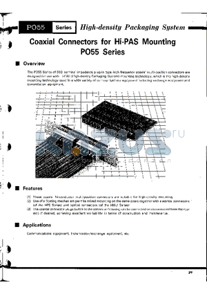 PO55-14P-CH datasheet - High-density Packaging System(Coaxial Connectors for Hi-PAS Mounting)