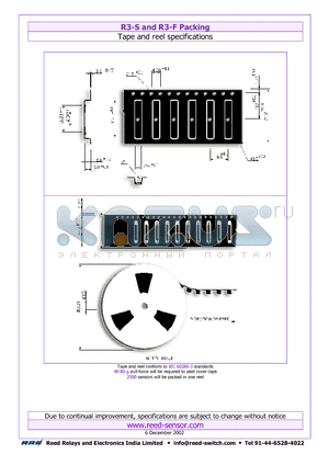 R3-F datasheet - Tape and reel specifications