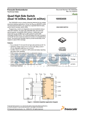 MC10XS3435BHFK datasheet - Quad High Side Switch (Dual 10 mOhm, Dual 35 mOhm)