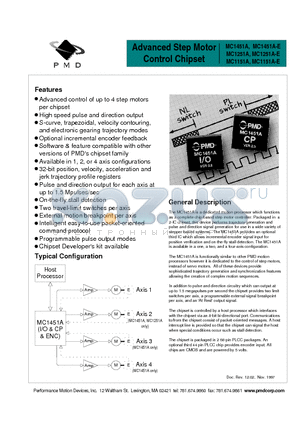 MC1151A datasheet - Advanced Step Motor Control Chipset