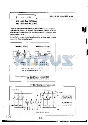 MC1202 datasheet - 6-INPUT GATES