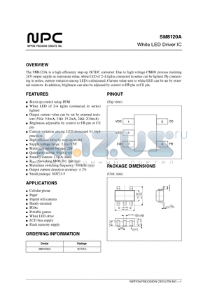 SM8120AH datasheet - White LED Driver IC